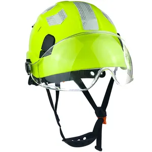 ANT5PPE topi baja tahan lama, topi industri topi keras dengan kacamata Visor ABS EN397 helm keselamatan kerja anti-benturan pelindung kepala CE EN397