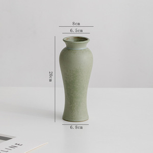 Wide Mouth Vintage Rustic Style Ceramic Vase With Dual Purpose for Dried Fresh <b>Flower</b> <b>Display</b> Desktop Home Decor Use - Product Image 6