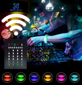 กำไลข้อมือซิลิโคน LED แบบกำหนดโลโก้เองได้ สำหรับงานปาร์ตี้ ตอบสนองต่อเสียงเพลง  กำไลข้อมือ LED RFID ตอบสนองต่อการเคลื่อนไหวสำหรับคอนเสิร์ต - Product Image 6