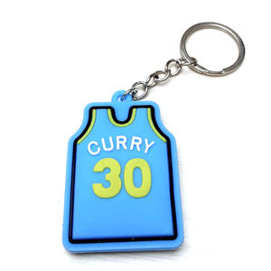 حقيبة YINGXIN قلادة نجمة كرة السلة جيرسي كوبي جيمس الشكل لينة المطاط سلسلة مفاتيح مسطحة مخصص تي شيرت على شكل سلسلة المفاتيح البلاستيكية - Product Image 6