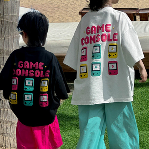 Pantaloncini a vita alta stampati in 3D stile Hip Hop, T-shirt bianca alla moda per ragazzi, Giocattoli estivi per bambini - Product Image 1