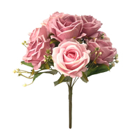 Bouquet de fleurs artificielles en soie, grandes roses réalistes, très demandé, pour mariage, maison, bureau, décoration de fête