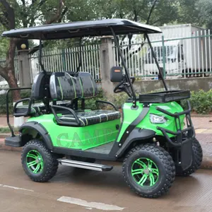 Carro de golf de 4 ruedas con descuento CAMP, pequeño carrito de golf eléctrico barato de 4 plazas a la venta