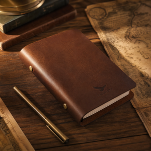Carnet en cuir A5 à spirale, rétro, fait main, reliure cousue, fermeture magnétique, personnalisable, à feuilles mobiles, pour promotion - Product Image 4