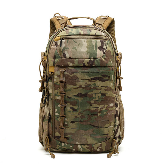 Custom Wholesale 500D Cordura 26L Camouflage Tactical Backpack with Moller Zipper Closure