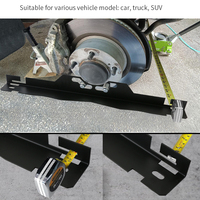 Kit de 2 outils de mesure d'alignement de roues automobiles, plaques de mesure précises de la camber et du toe, avec trous de suspension pour la plupart des véhicules
