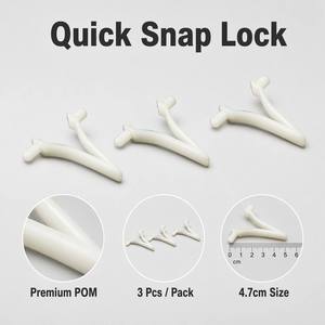 Clips para Piscina Butterfly - Paquete de 3 Clips de Fijación para Cepillo de Piscina, Skimmer, Aspiradora, <span class=keywords><strong>Mini</strong></span> Aspiradora de Chorro, Barra Telescópica - Product Image 2