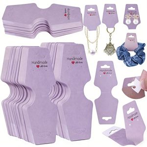 Tarjetas de Exhibición de Joyería de Papel con Logotipo Personalizado de Moda en Oferta, Tarjetas de Cartón de 8*8cm con Tamaño Personalizado para Collares y Pendientes - Product Image 1