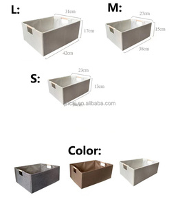 Contenedores de almacenamiento Caja de almacenamiento de tela Cubos Cestas Organizador con asas de madera duraderas Cofre de juguete plegable para armario - Product Image 2