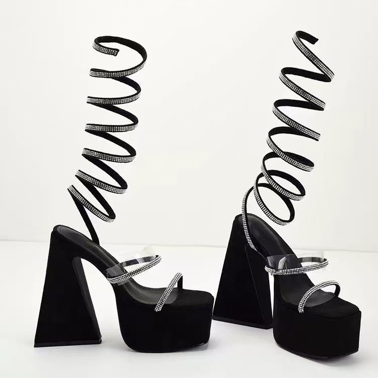 Sexy Triangle Heel Sandals High Fashion Comfort