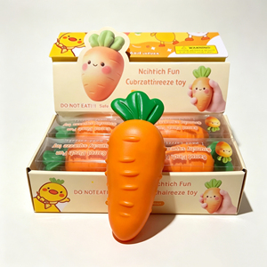 <b>Squeeze</b> Carrot Squishy <b>Ball</b> Crispy Sound Handmade Cute Stress Relief ASMR Fidget <b>Squeeze</b> Toy for Kids Adults - Product Image 3