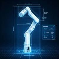 Bras robotique industriel PLC 6 axes avec capteur de force, haute précision, faible interférence, plage de mesure réglable, moteur et boîte de vitesses