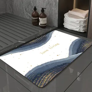 Yüksek su emme kolay temiz anında kurutma diatoous ous toprak banyo süper emici zemin banyo mat diyatomit mat