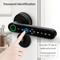 Serrure électronique à reconnaissance d'empreintes digitales, déverrouillage par induction de la carte IC, téléphone portable, télécommande, appartement, serrures de porte intelligentes