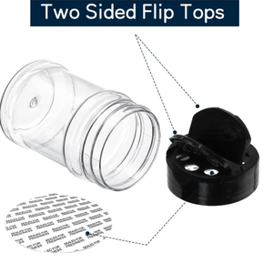 Rỗng 100g 150g 5oz vòng hình dạng nhựa PET gia vị chai cho các loại thảo mộc bột gia vị Shaker muối hạt tiêu Jar với lật đầu nắp - Product Image 4