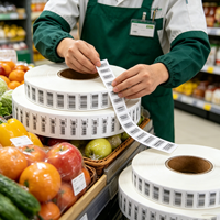Étiquettes autocollantes pour codes-barres, papier thermique pour supermarchés, épiceries et commerces de détail