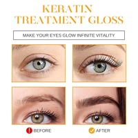 Sérum Vegano Nutritivo para Pestañas y Cejas, Hidratante, para el Crecimiento de Pestañas, Rímel Orgánico con Queratina, Sérum Reparador para Después del Tratamiento, Rímel con Queratina