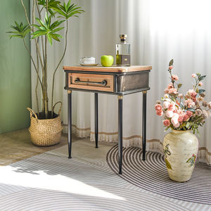 Mesa de Centro de Madera Estilo Industrial Vintage para Decoración del Hogar, Duradera, Fácil de Montar y con Marco de Madera - Product Image 2