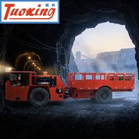 Flotte de camions de transport de matériaux pour mines souterraines avec chargeurs et camions-bennes pour le transport en tunnel
