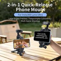 Support de téléphone à fixation rapide 2-en-1 pour Insta360 X6, Vente Flash