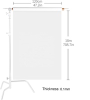 Film de diffusion feuille de filtre Gel d'éclairage sans couture doux blanc diffuseur modificateur rouleau de papier Photo Studio 47x708 pouces/1.2x18 m