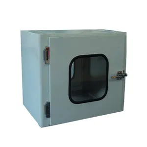 Clean room dust free static workshop stainless steel class 100 UV light pass box with air shower