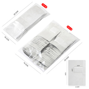 Lot de 100 pièces/sac de lingettes en aluminium pour retirer le vernis à ongles avec tampon de coton - Product Image 5