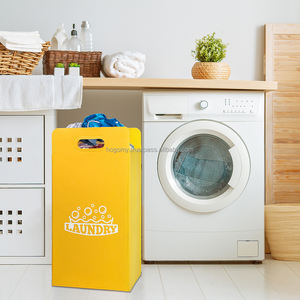 Cesto de Ropa Plegable y Apilable de Fieltro de Poliéster Ecológico, Grande, Resistente y Hecho a Mano, con Asas, Diseño Moderno para Armario - Product Image 3