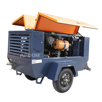Compresseur d'air à vis portable pour moteur diesel 16bar 194kw 260HP Petite pompe à piston Pompe à air Tête de compresseur d'air 750cfm HG750-16C