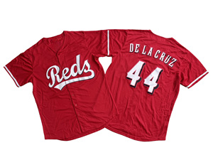 Maglia da baseball personalizzata Cincinnati Reds con logo ricamato e stampato - Servizio personalizzato per i tifosi dell'AL - Product Image 3