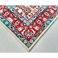 China Günstige NZ Wolle Authentic Persian Style Rot und Blau 100*100cm Handgetufteter Teppich Teppich für elegantes Wohnzimmer Dekor