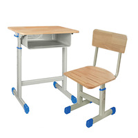 Bureaux et chaises en bois massif sur mesure pour les élèves du primaire/secondaire, tutorat, bureaux et chaises réglables en hauteur pour les élèves