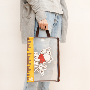 Bolsa de archivo de malla de empalme unisex con decoración de bordado Forma de bolsa informal Tipo de cierre abierto - Product Image 1