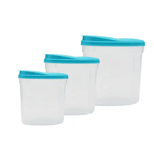مصنع بيع بالجملة المنزل 3 قطع مجموعة تخزين الطعام البلاستيكية محكمة الغلق - Product Image 4