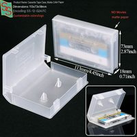 Boîte de rangement personnalisée pour cassettes audio vierges, en PP, boîte de protection, organisateur de cassettes VHS et de jeux vidéo, présentoir recyclable