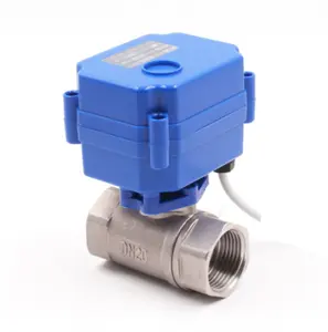 TOYI Electric 2-Way Control Valve DC12VDC24V Stainless Steel Ball Valve for Water Gas Oil Medium Sizes 1/4" 3/8" 1/2" 3/4" 1"OEM