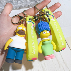 <span class=keywords><strong>Simpsons</strong></span> cartoon porte-clés pvc sac pendentif accessoires créatif voiture porte-clés en gros petits cadeaux - Product Image 6