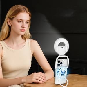 Luz de relleno multifuncional portátil <span class=keywords><strong>plegable</strong></span> con succión magnética para teléfono móvil, con ventilador de refrigeración y soporte de cámara de mano para belleza - Product Image 2