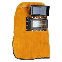Chapeau de protection faciale de soudeur en cuir de vachette Casquette de casque portable pour le soudage et les respirateurs