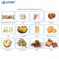Ligne d'emballage automatique à rotation à 360 degrés pour la mise en sac de gaufres fines, de pain, de gâteaux de riz, etc.