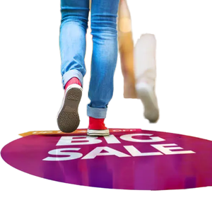 Custom PVC Larger Size Waterproof Matte Lamination Advertising Indoor Supermarket Promotion Floor Adhesive Sticker