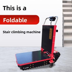 Sessiz elektrikli merdiven tırmanma sepeti araba taşıma ve aletleri platformu yapısı için katlanabilir teslimat sepeti paletli tasarım - Product Image 4