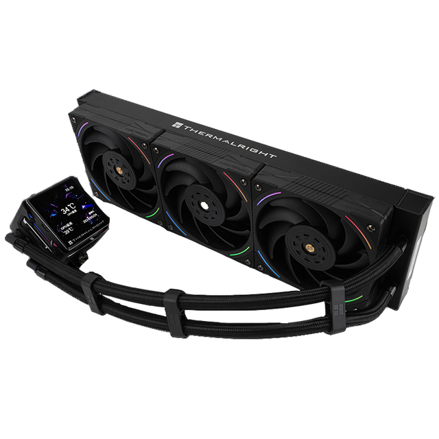 Elite Vision 360 ARGB Black/White Computer Case Water Cooling System with Copper & Aluminum Heatsink Fluid Bearing 27dBA