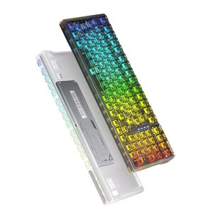 F98 personalizzabile RGB Wireless Bluetooth tastiera meccanica ad alta aspetto E-sport gioco trasparente in tre modalità Hot-Swappable - Product Image 1