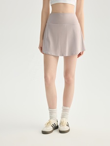 Gonne da yoga a vita alta da donna, a trapezio, tinta unita, ecologiche, antipiega, per tennis, sportive estive - Product Image 1