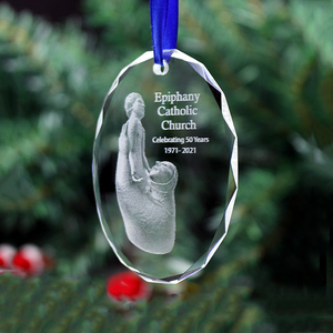 Cheap Blank <strong>Christmas</strong> Hanging Flat Glass Pendant Church Ornament <strong>Wholesale</strong> - Product Image 4