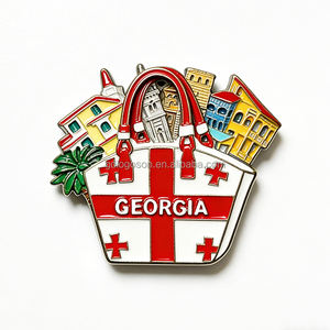 Aimants de réfrigérateur 3D en métal émaillé <span class=keywords><strong>Alsace</strong></span> Strasbourg, <span class=keywords><strong>Allemagne</strong></span> France, Horloge Maison, Aimants de voyage 3D personnalisés en métal émaillé - Product Image 5