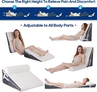 Cooling Memory Foam Top Abnehmbarer 3-in-1-Bambus-Dreieck-Kissenkeil für schlafenden sauren Reflux, Schnarchen, Beine und Rückens ch merzen