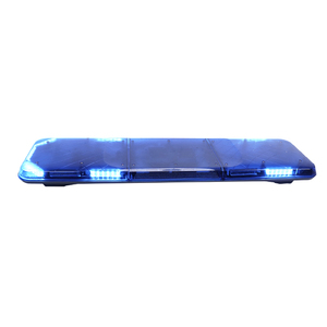 Barra de Luces Giratoria Delgada de Advertencia LED Azul con Sirena Integrada a Prueba de Agua SENKEN ECE R65 R10 SAE 12V/24V - Product Image 3