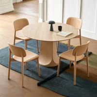Chaise de salle à manger en bois massif de designer nordique, empilable, style danois, moderne et minimaliste, pour salon de thé ou café
